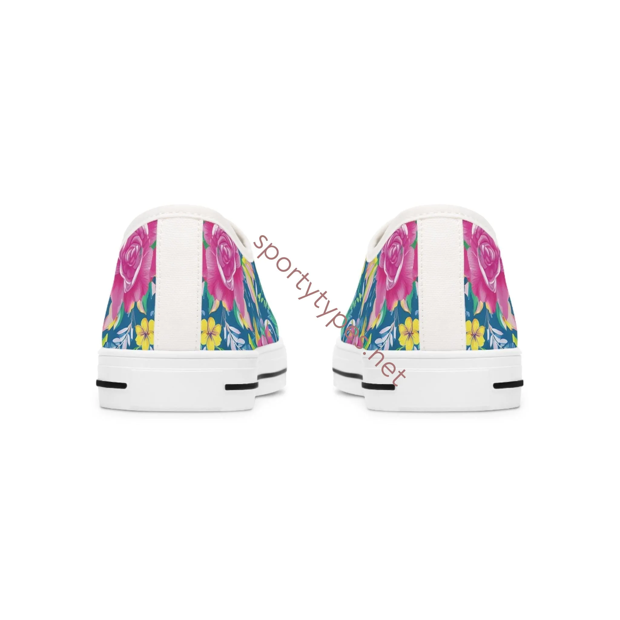 Women's Floral Low Top Canvas Sneakers