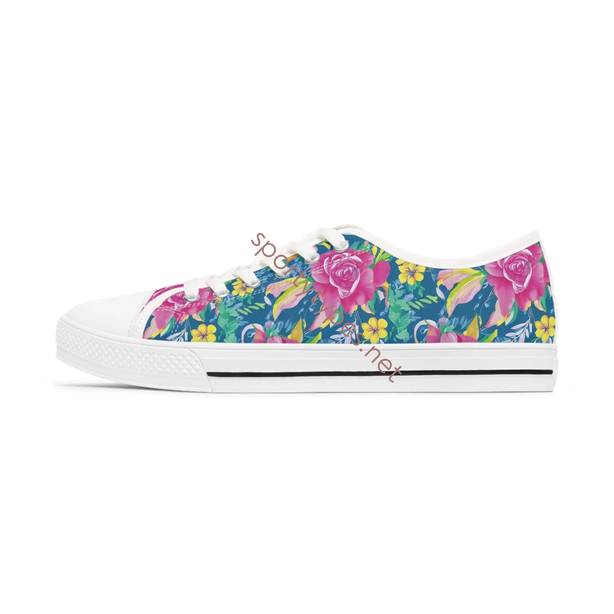 Women's Floral Low Top Canvas Sneakers