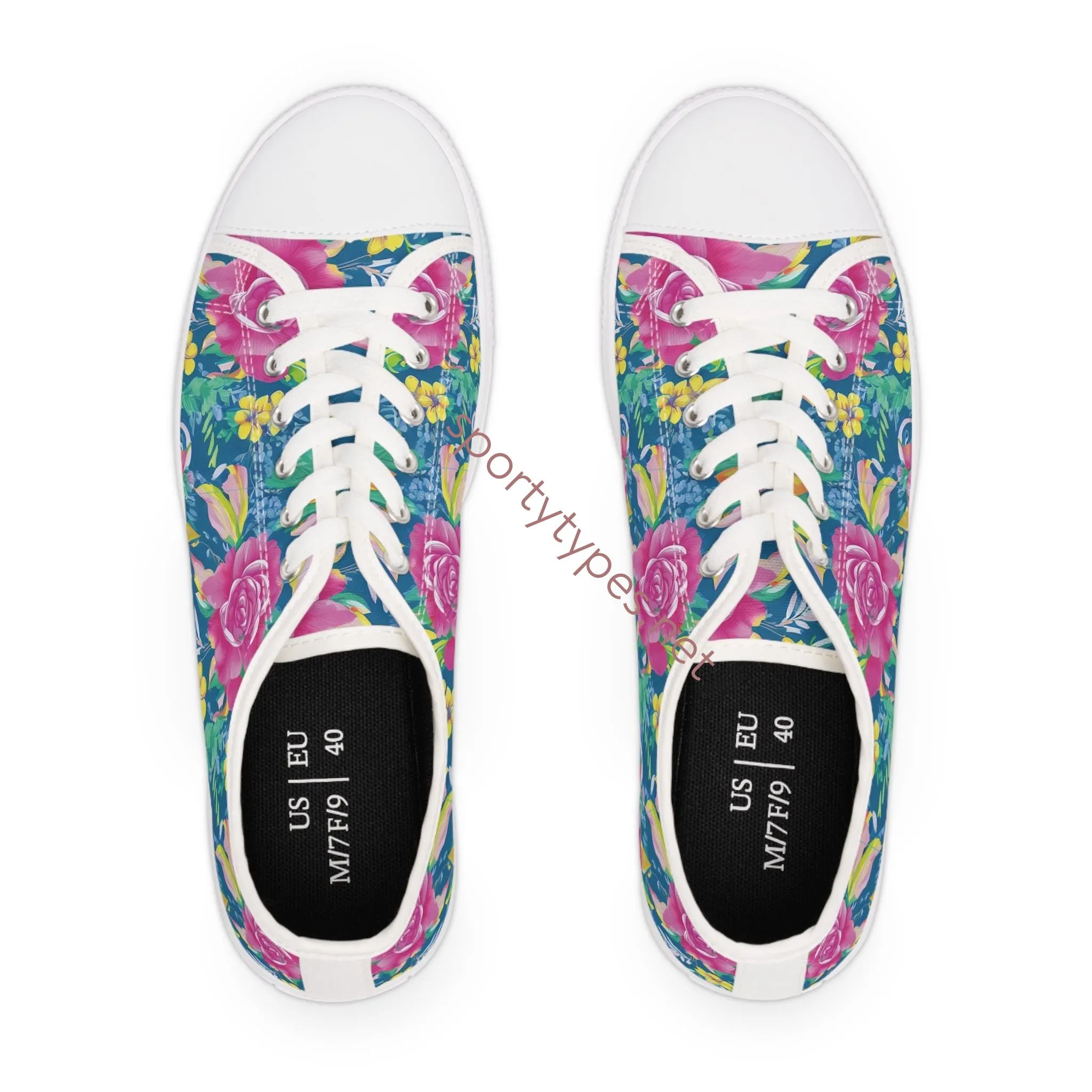 Women's Floral Low Top Canvas Sneakers