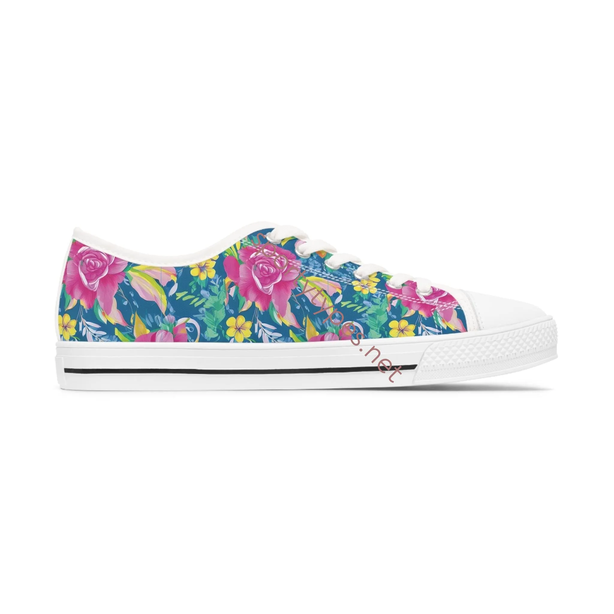 Women's Floral Low Top Canvas Sneakers