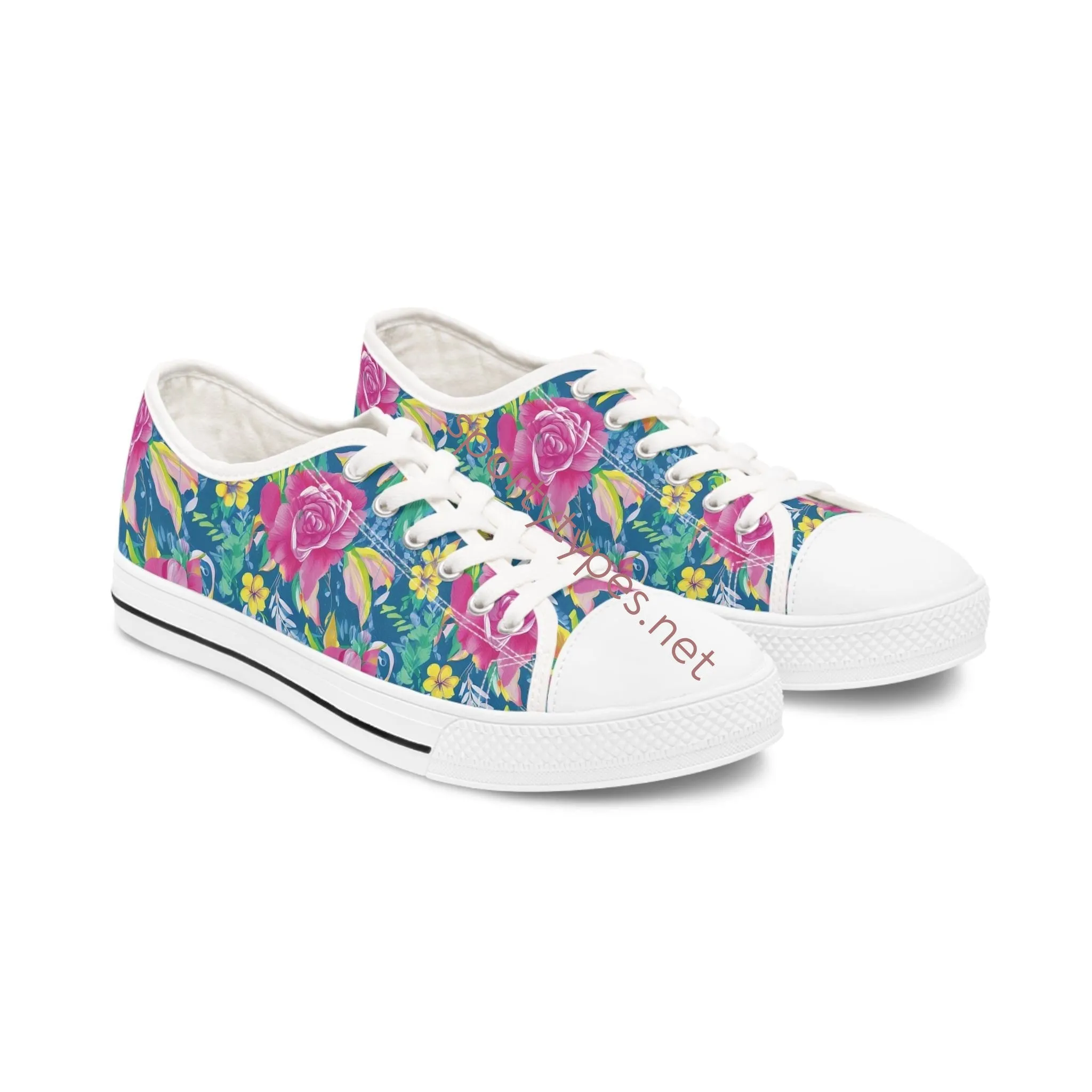 Women's Floral Low Top Canvas Sneakers