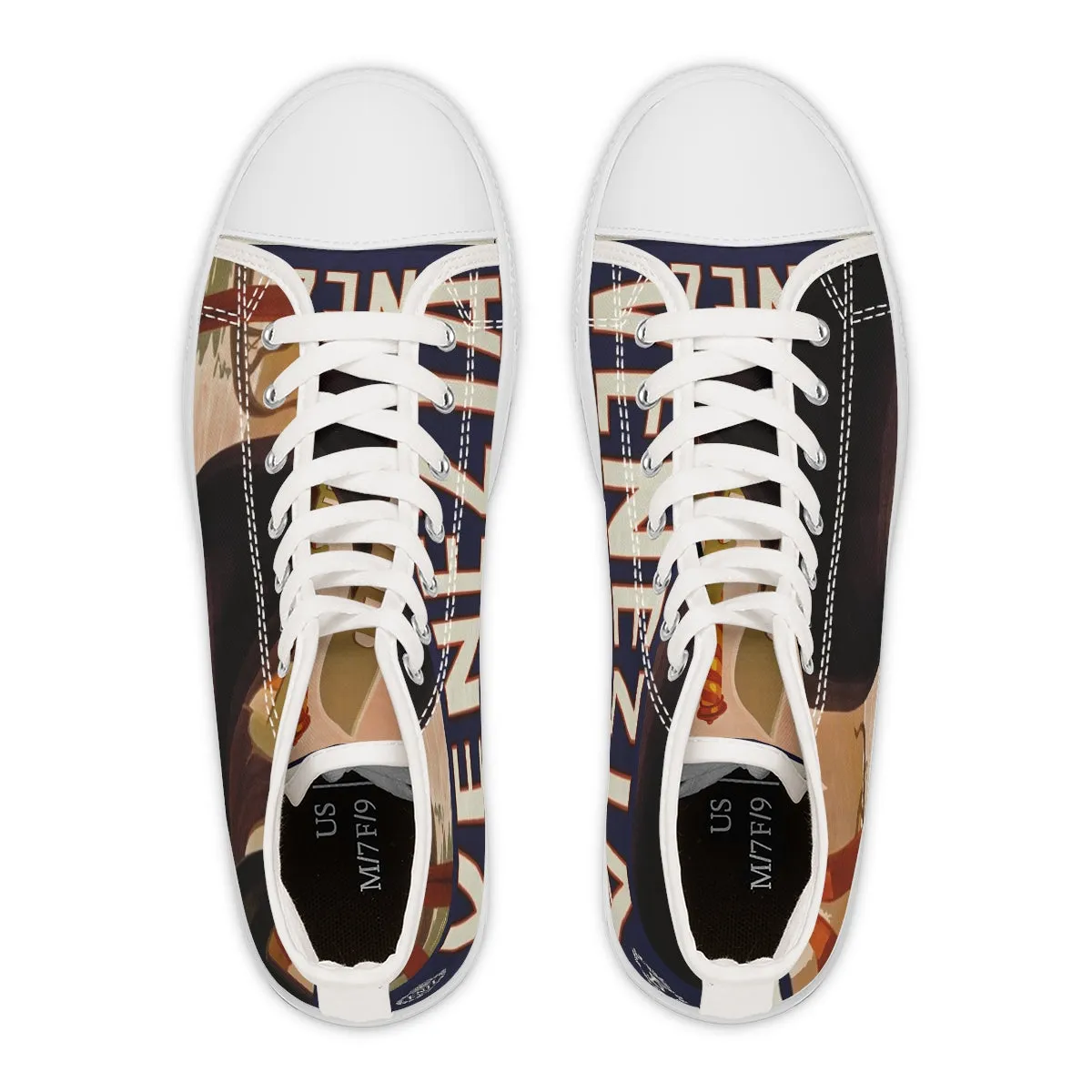 Women's High Top Sneakers with Venezia Vintage design