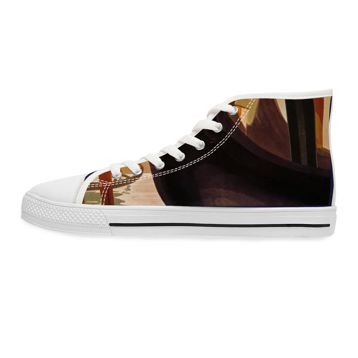 Women's High Top Sneakers with Venezia Vintage design